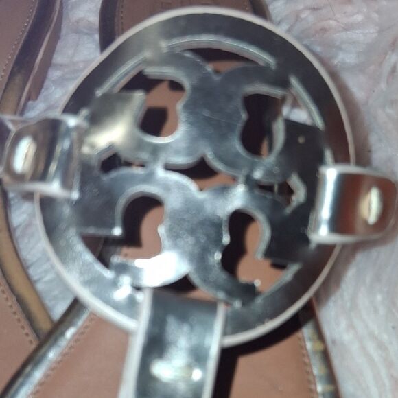 Tory Burch Silver and Tan Sandals - Picture 6 of 7